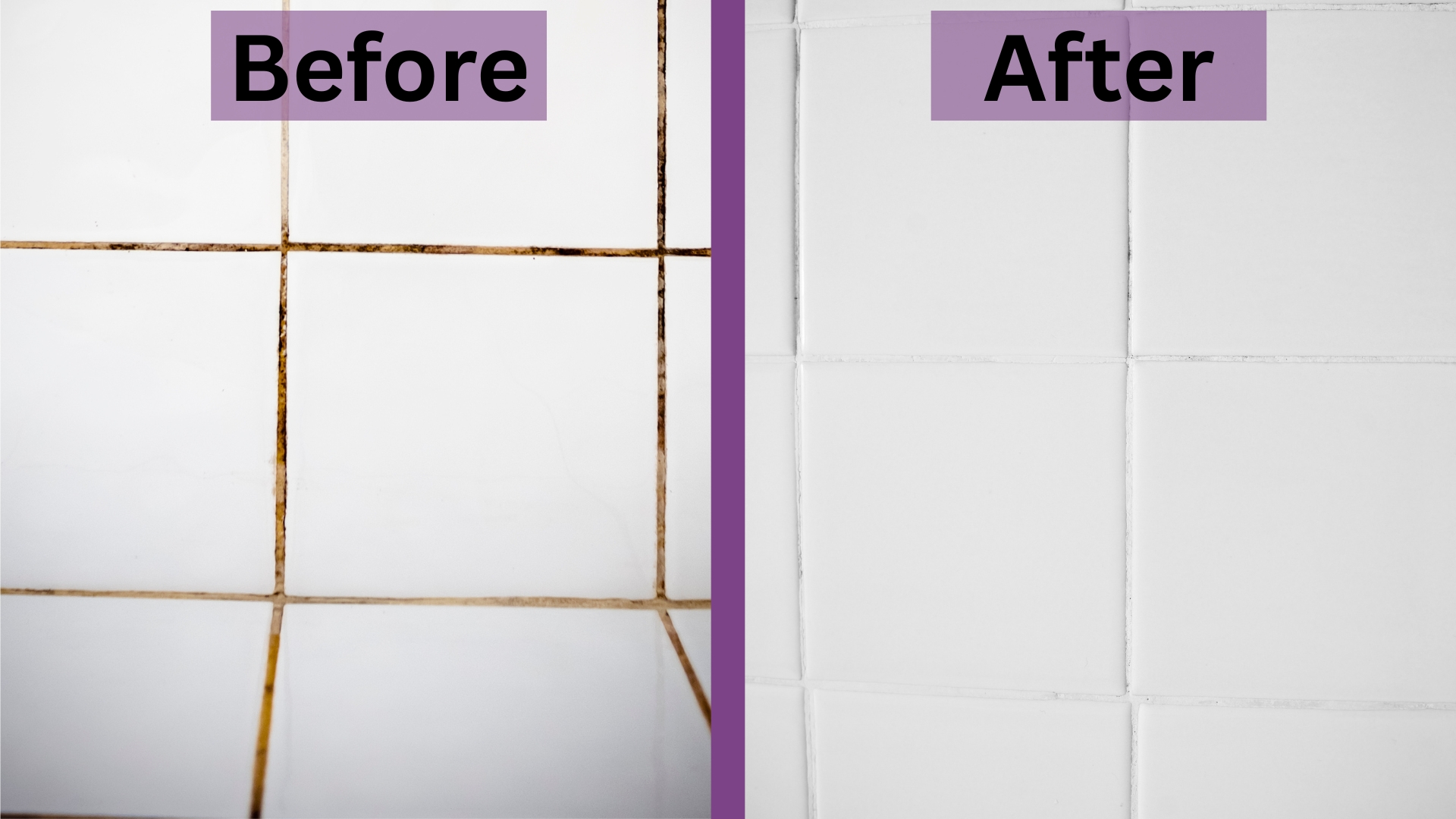 Sparkling clean tile and grout floor.