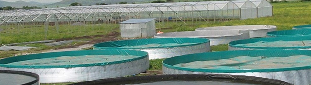 Large steel water silo for agriculture